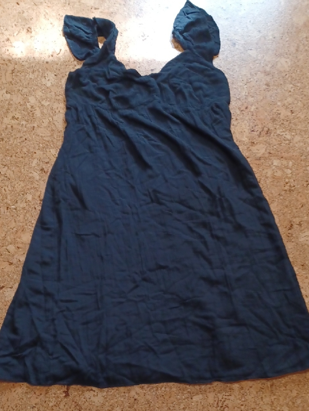 Time And Tru Black Ruffle Sleeve Midi Dresd Size XXXL (22) NWT